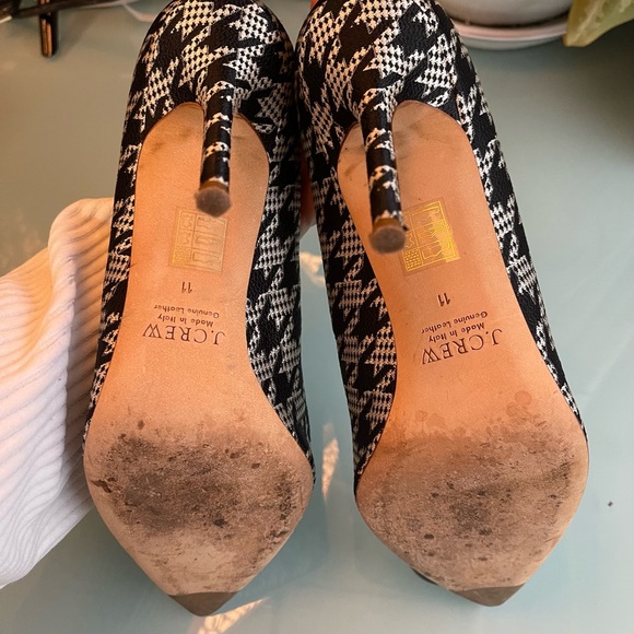 J. Crew Roxie Houndstooth Heels Size 11 - Picture 8 of 8